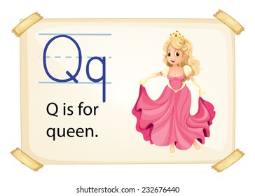 Poster of an alphabet Q