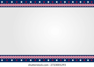 Poster American flag background. US flag frame with empty space for text.