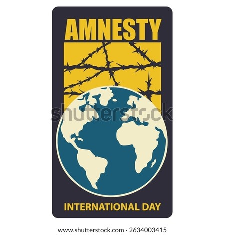 Poster for Amnesty International Day, vector illustration