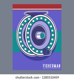 Poster with the announcement of the fishing tournamen - Vector
