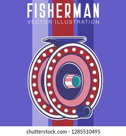 Poster with the announcement of the fishing tournamen - Vector