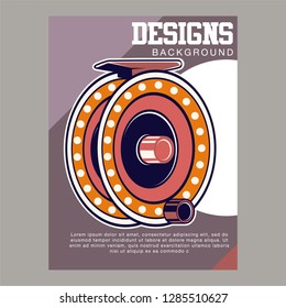 Poster with the announcement of the fishing tournamen - Vector