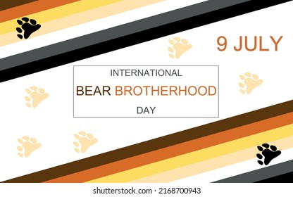 Poster announcing the celebration of the International Bear Brotherhood Day. Subculture within the LBGBT community