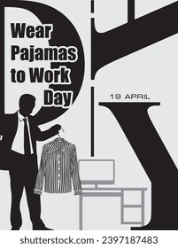 Poster for the april event - Wear Pajamas to Work Day