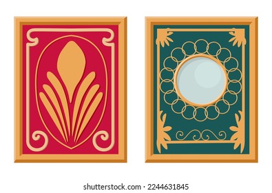 Poster in art deco style. Vector element isolated on white background. Interior Design. Painting in art deco style.