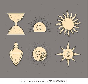 poster of astrology items set