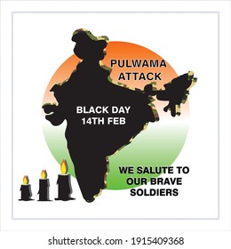 Poster, backdrop, instagram  post for pulwama attack.