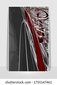 Poster background with 3D illustration abstract technology digital hi tech concept 