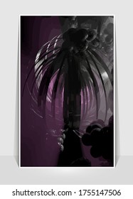 Poster background with 3D illustration abstract technology digital hi tech concept 