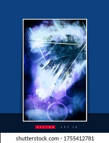 Poster background with 3D illustration abstract technology digital hi tech concept 