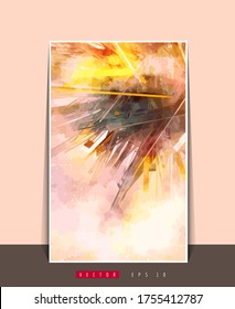 Poster background with 3D illustration abstract technology digital hi tech concept 