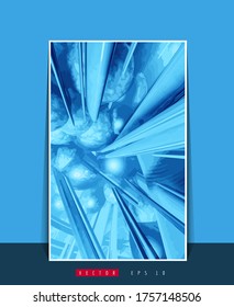 Poster-Hintergrund mit abstraktem 3D-Illustrationskonzept für digitale Hightech-Technologie 