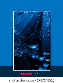 Poster-Hintergrund mit abstraktem 3D-Illustrationskonzept für digitale Hightech-Technologie 