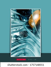 Antecedentes de afiches con el concepto de tecnología abstracta de alta tecnología digital de ilustración 3D 