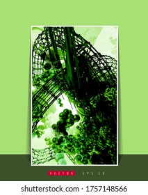 Poster background with 3D illustration abstract technology digital hi tech concept 