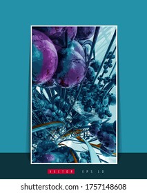 Poster background with 3D illustration abstract technology digital hi tech concept 