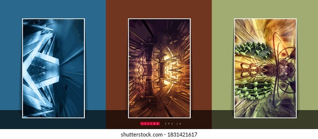 Antecedentes de afiches con el concepto de tecnología abstracta de alta tecnología digital de ilustración 3D 