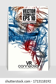 Poster background of 3D rendering abstract technology digital hi tech concept 