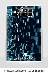 Poster background with 3D rendering abstract technology digital hi tech concept 