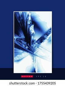 Poster background with 3D rendering abstract technology digital hi tech concept 
