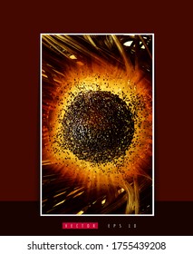 Poster background with 3D rendering abstract technology digital hi tech concept 