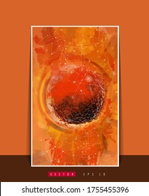 Poster background with 3D rendering abstract technology digital hi tech concept 