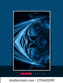 Poster background with 3D rendering abstract technology digital hi tech concept 