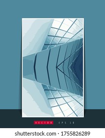 Poster background with 3D rendering abstract technology digital hi tech concept 