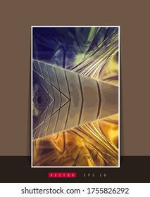 Poster background with 3D rendering abstract technology digital hi tech concept 
