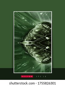 Poster background with 3D rendering abstract technology digital hi tech concept 