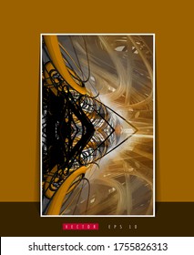 Poster background with 3D rendering abstract technology digital hi tech concept 