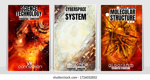 Poster background with abstract technology digital hi tech concept 