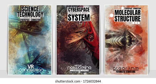 Poster background with abstract technology digital hi tech concept 