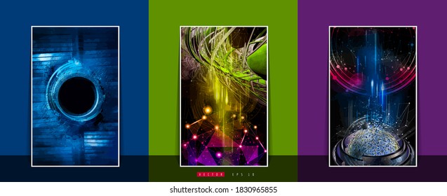 Poster background with abstract technology digital hi tech concept 