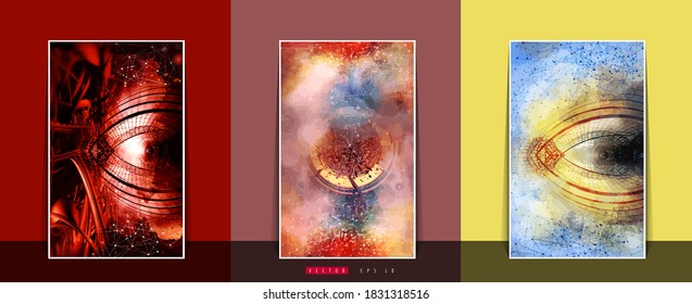 Poster background with abstract technology digital hi tech concept 