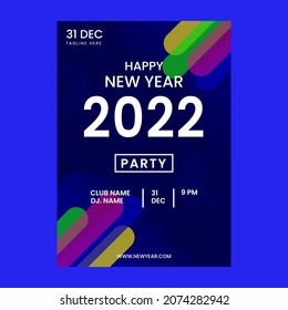 Poster Background happy new year 2022. vector illustration new year.