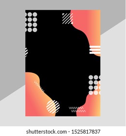 Poster background with modern and simple memphis style