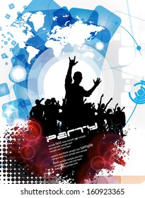 Poster Background for music. Vector