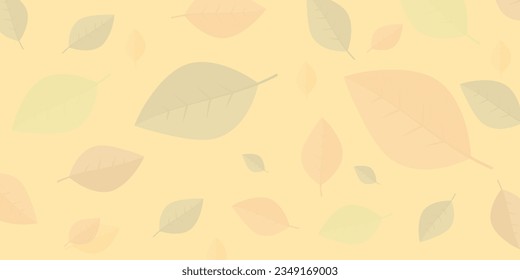 poster background with pale colored leaves, autumn season, halloween, aesthetic