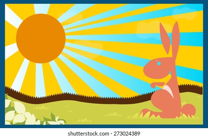 poster background rabbit children book child