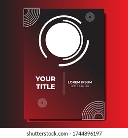 fondo del afiche con color rojo