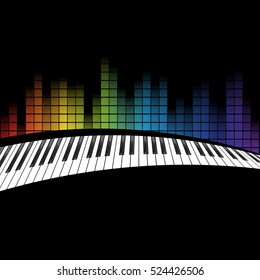 poster background template. Music piano keyboard. Can be used as poster element or icon. Vector illustration