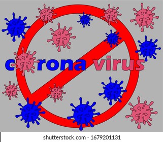 poster bacterial warning danger of corona virus