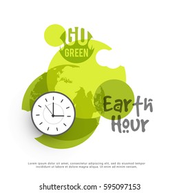 Poster Or Banner Background for Earth Hour.