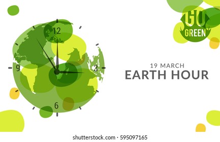 Poster Or Banner Background For Earth Hour.