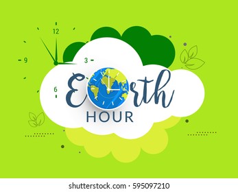 Poster Or Banner Background for Earth Hour.