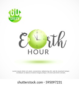 Poster Or Banner Background for Earth Hour.