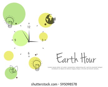Poster Or Banner Background for Earth Hour.