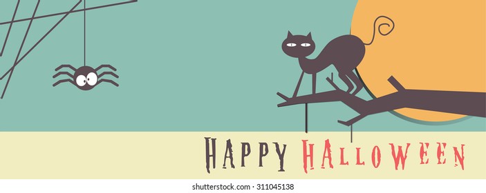 Poster, banner or background Halloween Party Night. illustration background. Vector art eps10