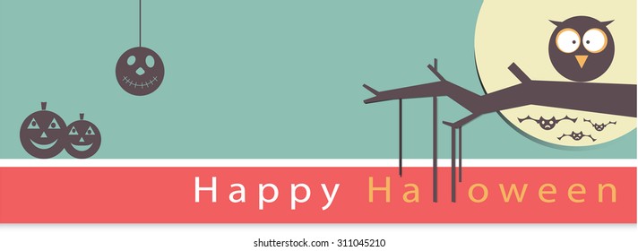 Poster, banner or background Halloween Party Night. illustration background. Vector art eps10